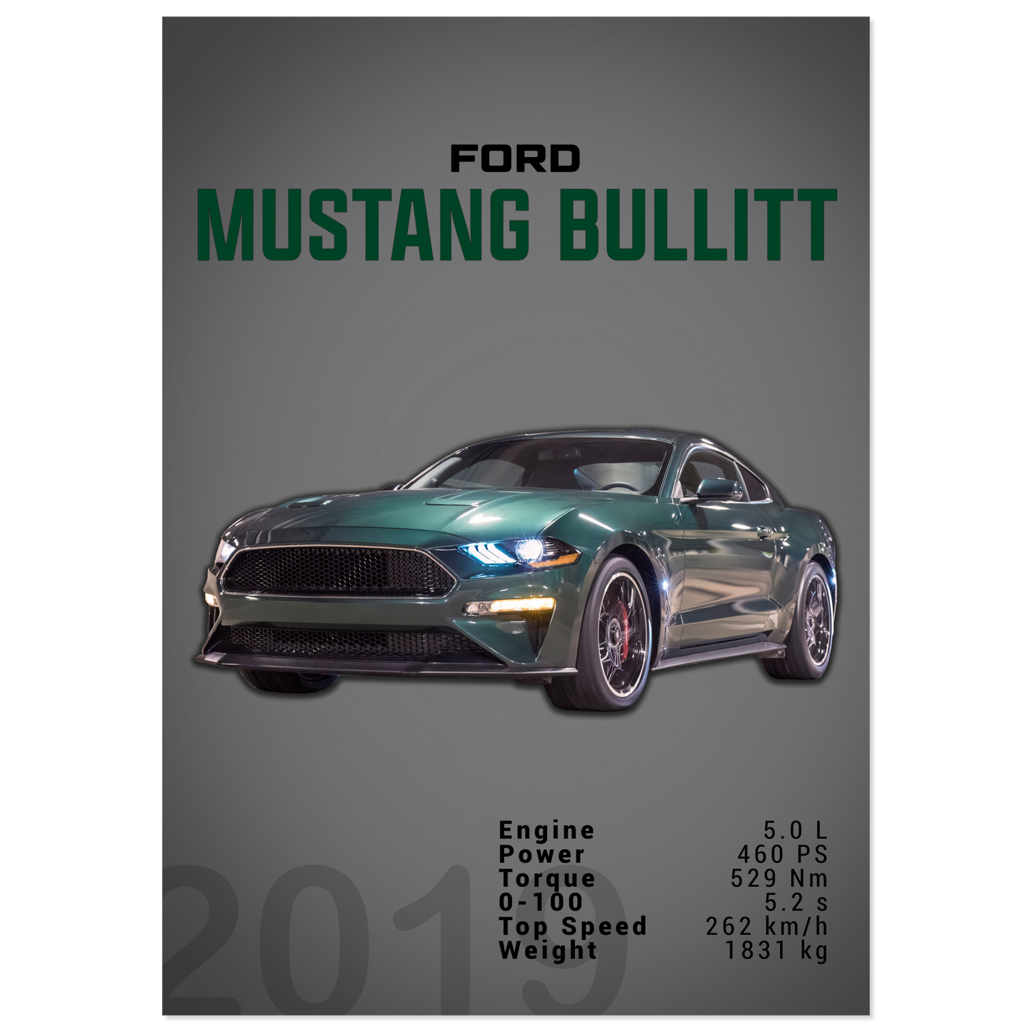 Ford Mustang 2019 Bullitt S550 (MUSTANG14D)