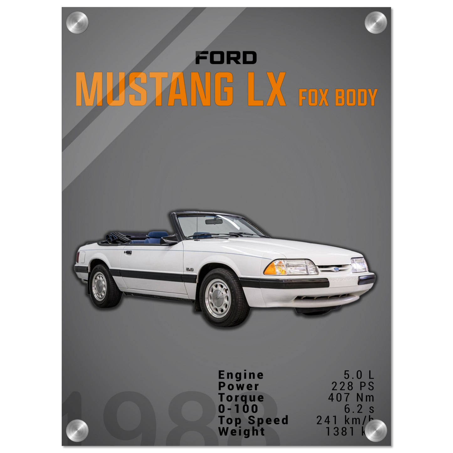 Ford Mustang 1988 LX FoxBody (MUSTANG18D)