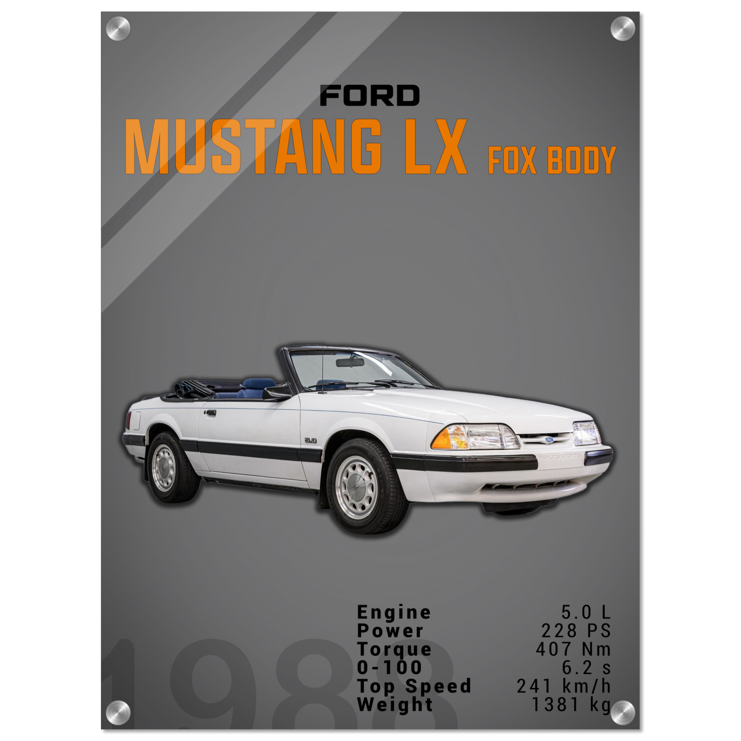 Ford Mustang 1988 LX FoxBody (MUSTANG18D)