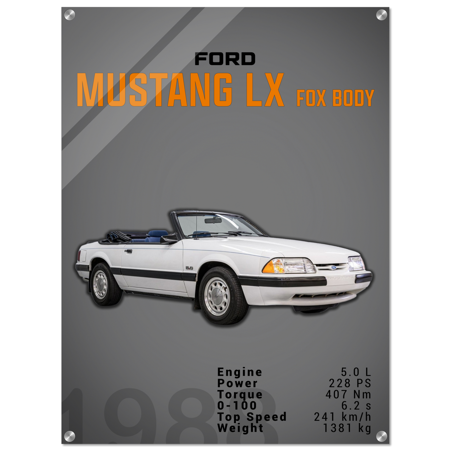 Ford Mustang 1988 LX FoxBody (MUSTANG18D)