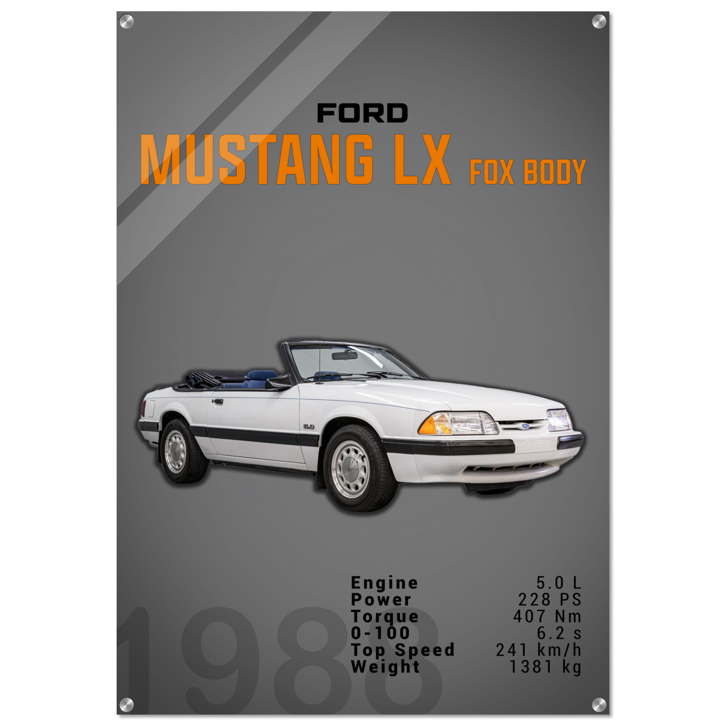 Ford Mustang 1988 LX FoxBody (MUSTANG18D)
