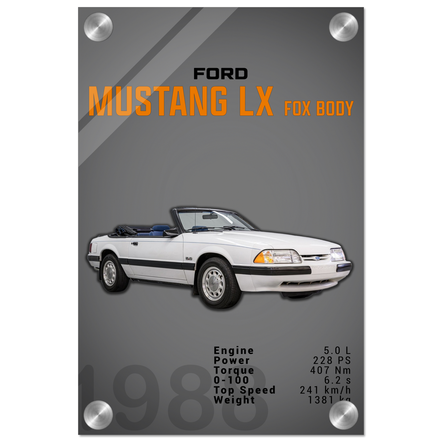 Ford Mustang 1988 LX FoxBody (MUSTANG18D)