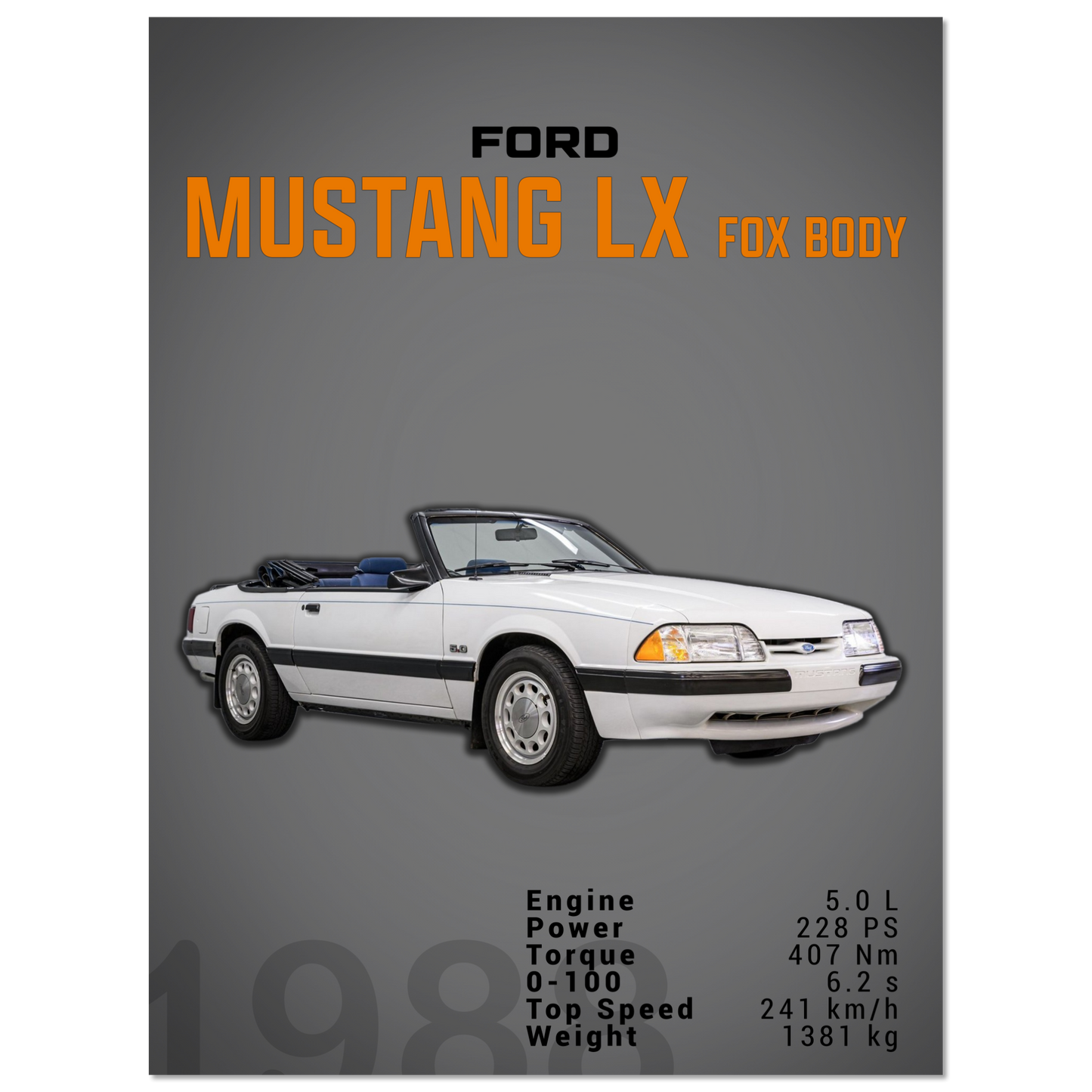 Ford Mustang 1988 LX FoxBody (MUSTANG18D)