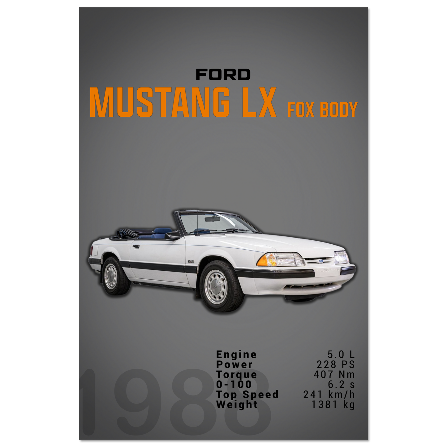 Ford Mustang 1988 LX FoxBody (MUSTANG18D)