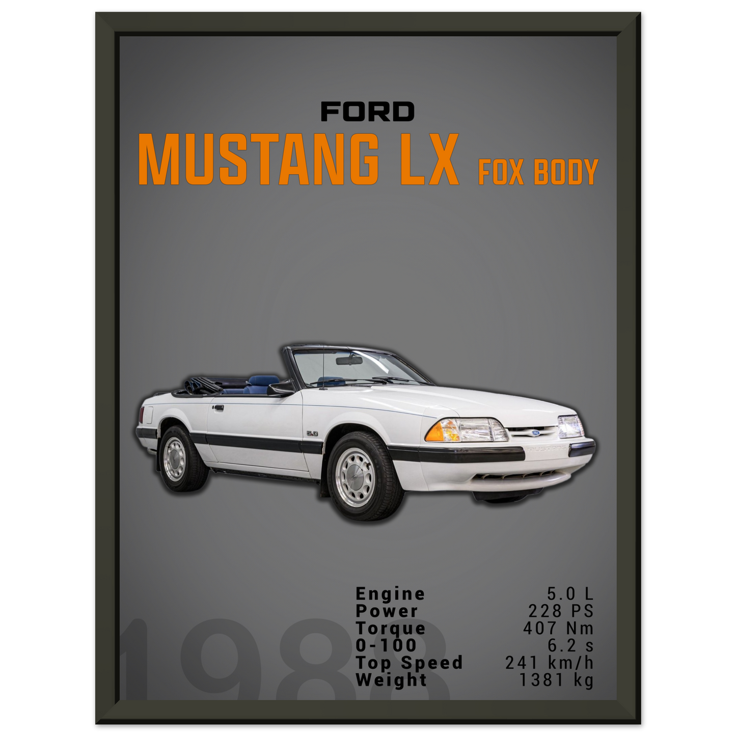 Ford Mustang 1988 LX FoxBody (MUSTANG18D)