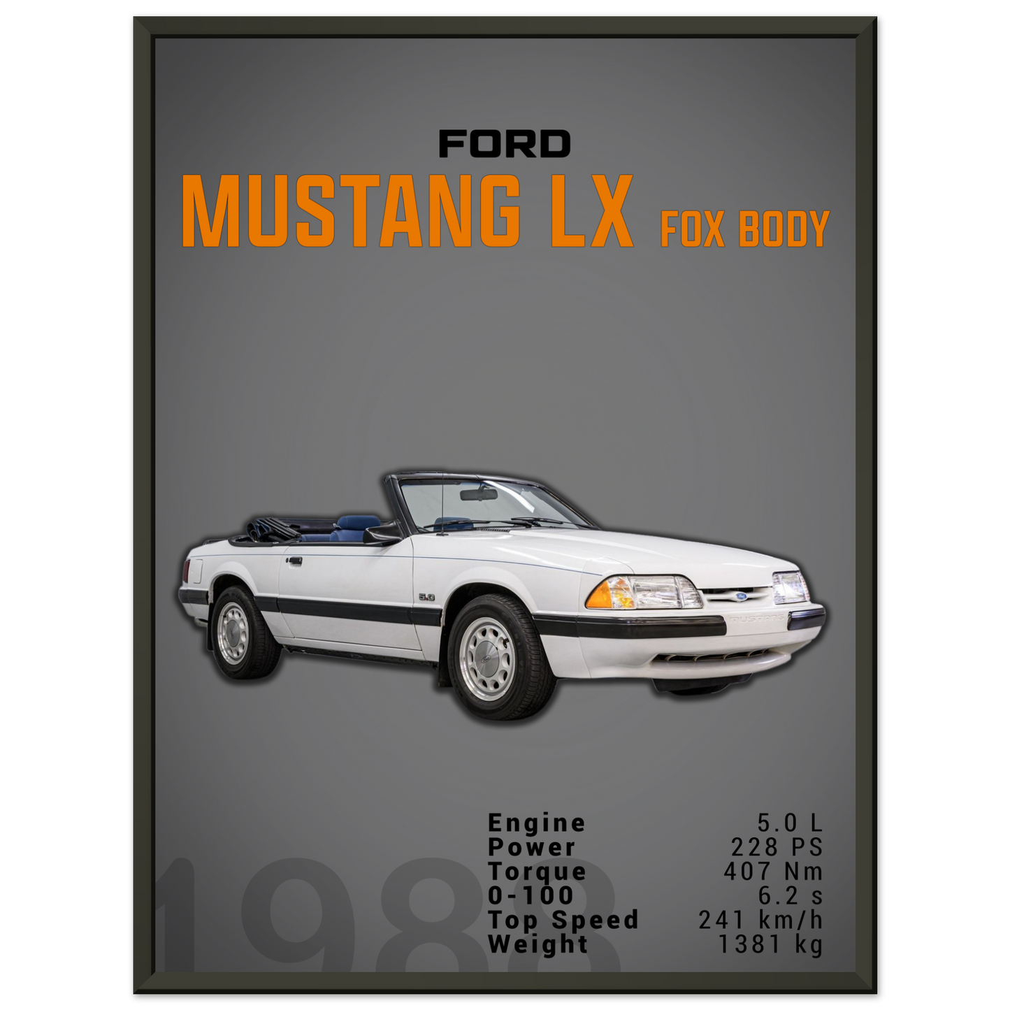 Ford Mustang 1988 LX FoxBody (MUSTANG18D)