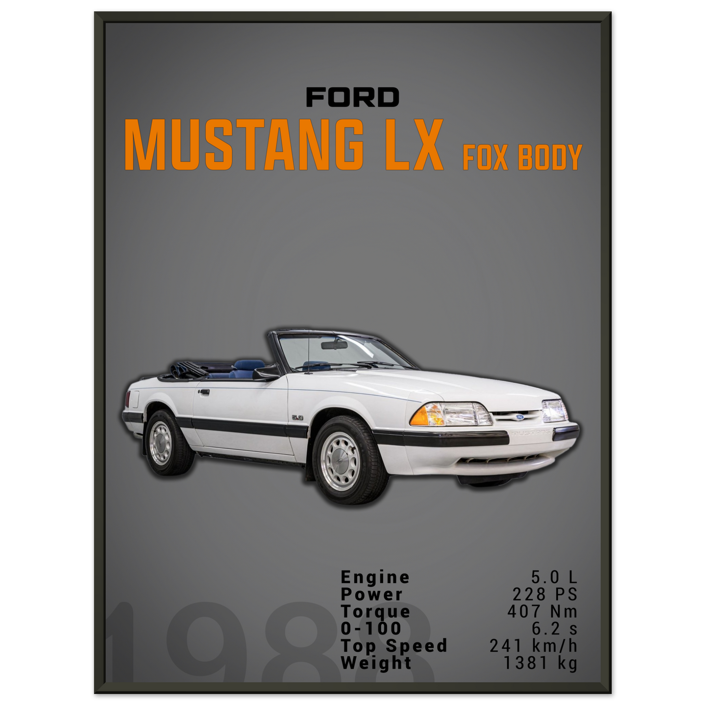 Ford Mustang 1988 LX FoxBody (MUSTANG18D)