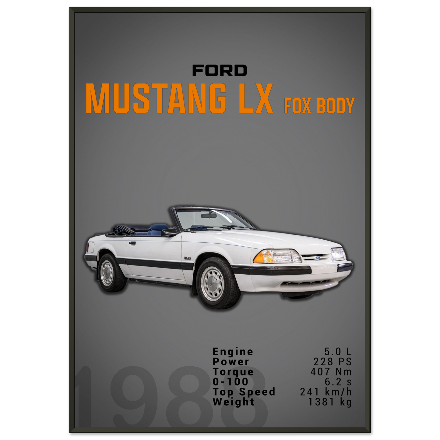 Ford Mustang 1988 LX FoxBody (MUSTANG18D)