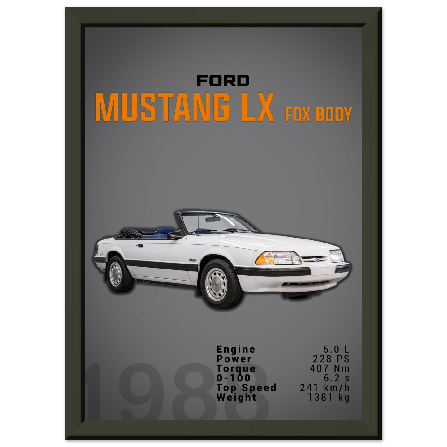 Ford Mustang 1988 LX FoxBody (MUSTANG18D)