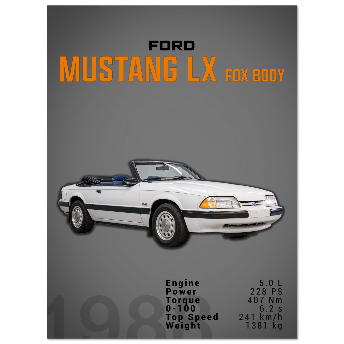 Ford Mustang 1988 LX FoxBody (MUSTANG18D)