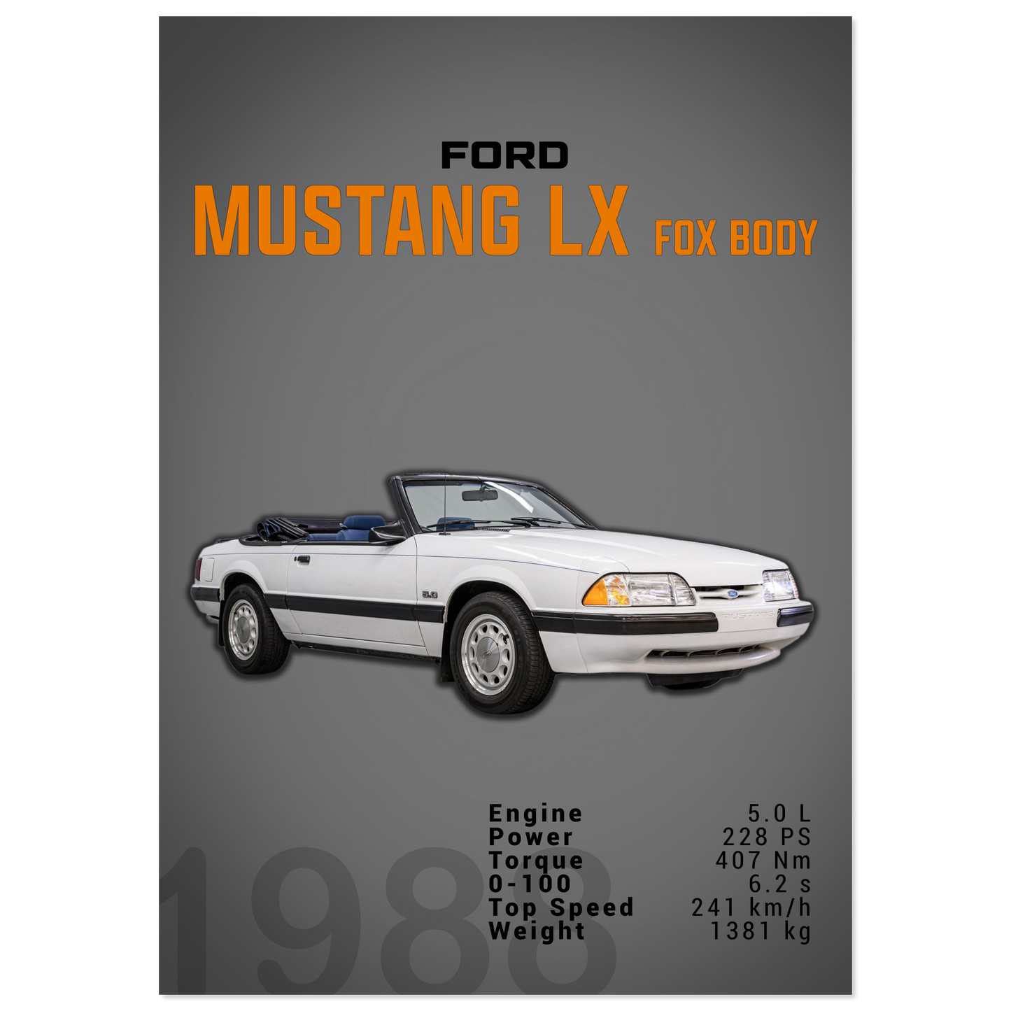 Ford Mustang 1988 LX FoxBody (MUSTANG18D)