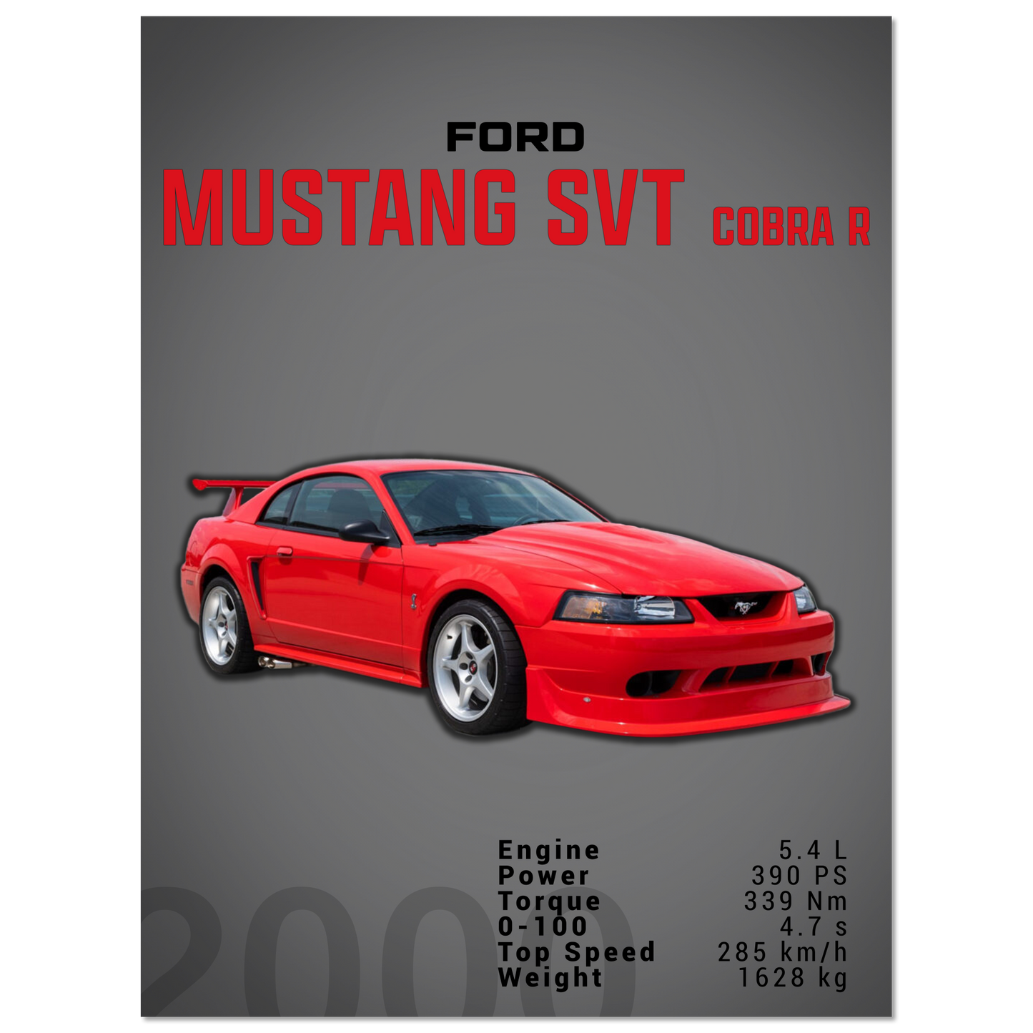 Ford Mustang 2000 SVT Cobra R (MUSTANG19D)