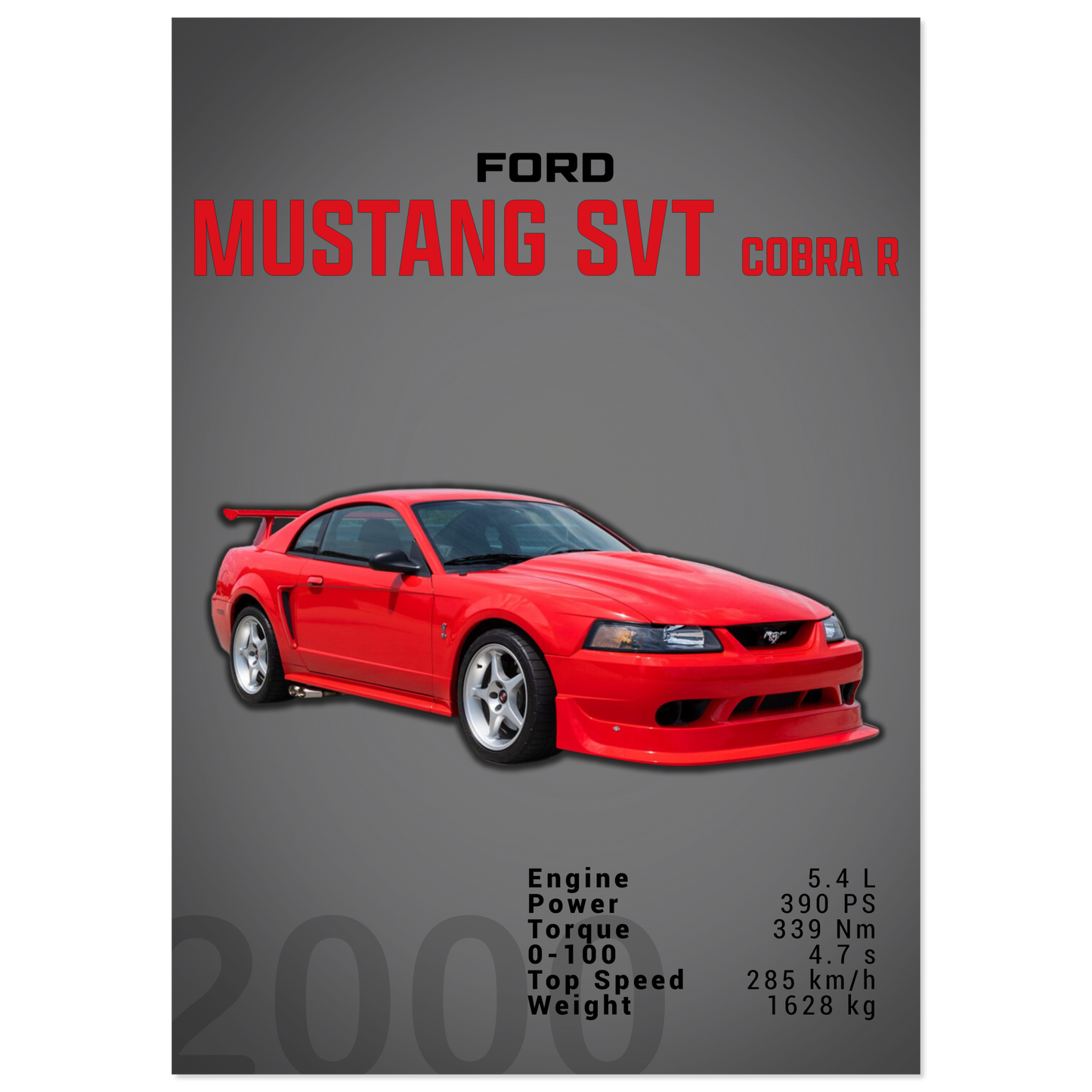 Ford Mustang 2000 SVT Cobra R (MUSTANG19D)