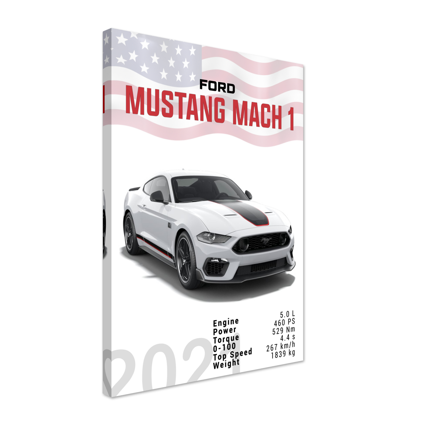 Ford Mustang 2021 S550 Mach 1 weiß (MUSTANG20)
