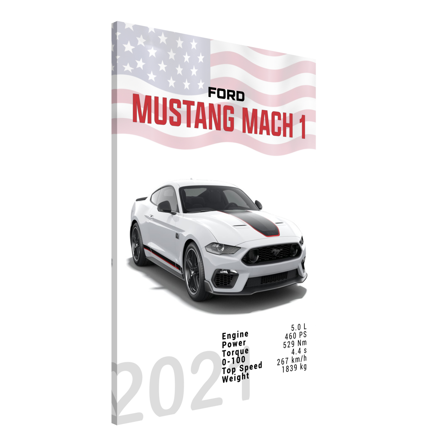 Ford Mustang 2021 S550 Mach 1 weiß (MUSTANG20)