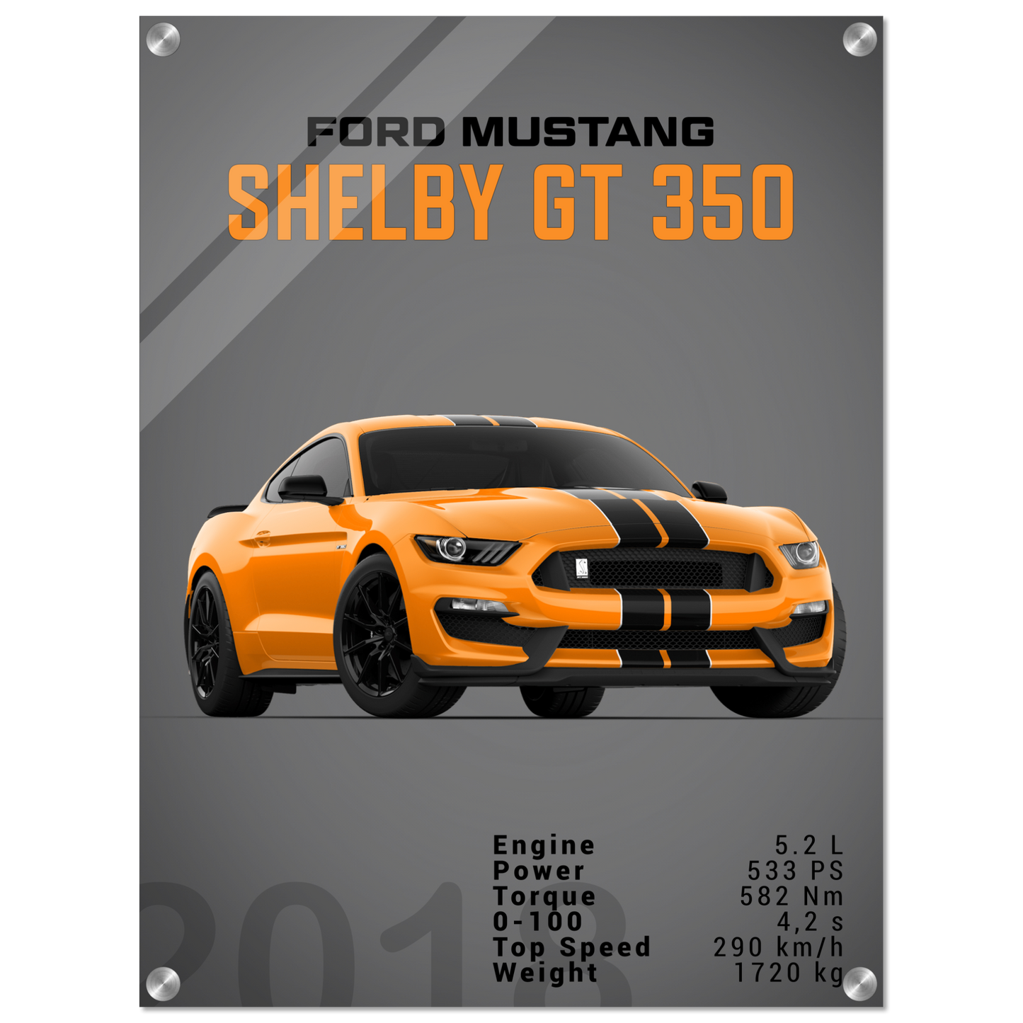 Ford Mustang 2018 Shelby GT350 S550 (MUSTANG27D)
