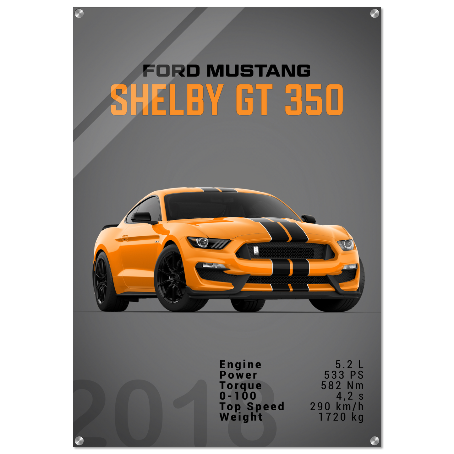 Ford Mustang 2018 Shelby GT350 S550 (MUSTANG27D)