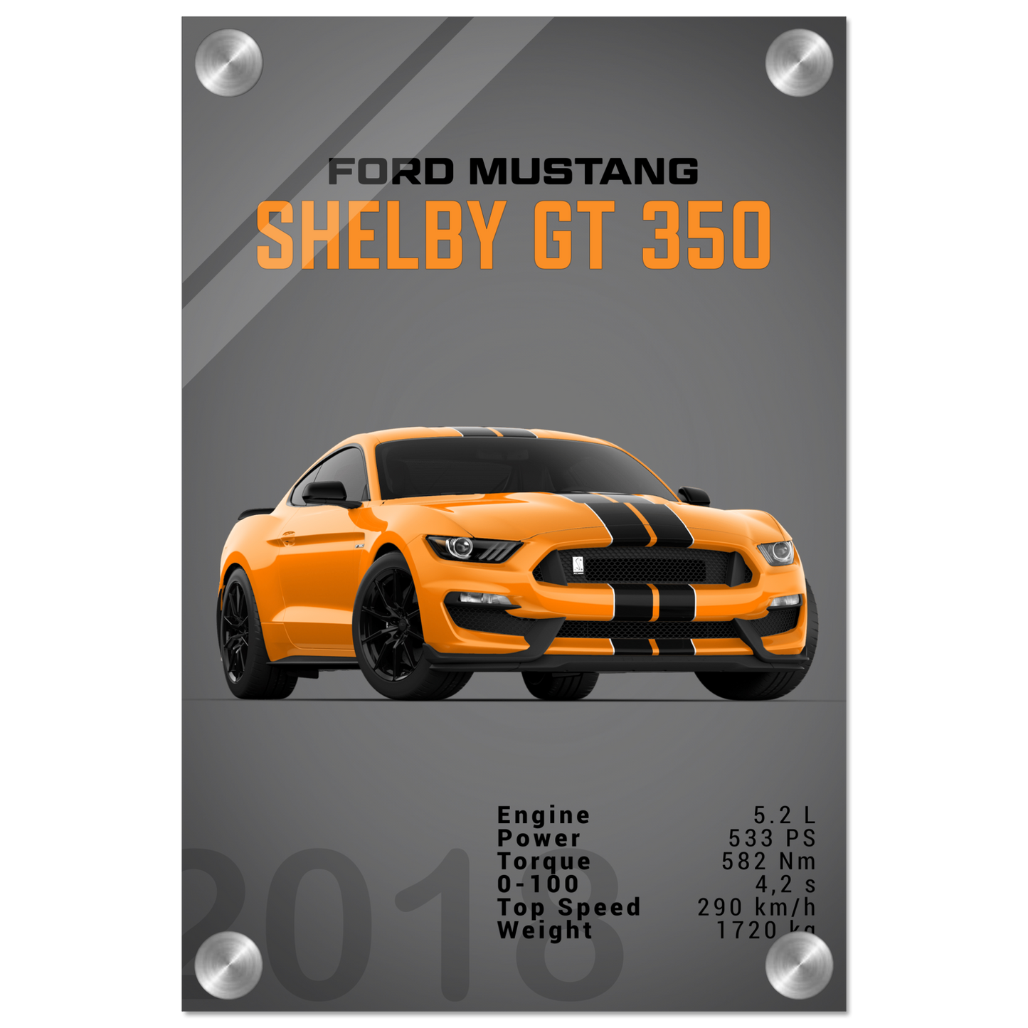 Ford Mustang 2018 Shelby GT350 S550 (MUSTANG27D)