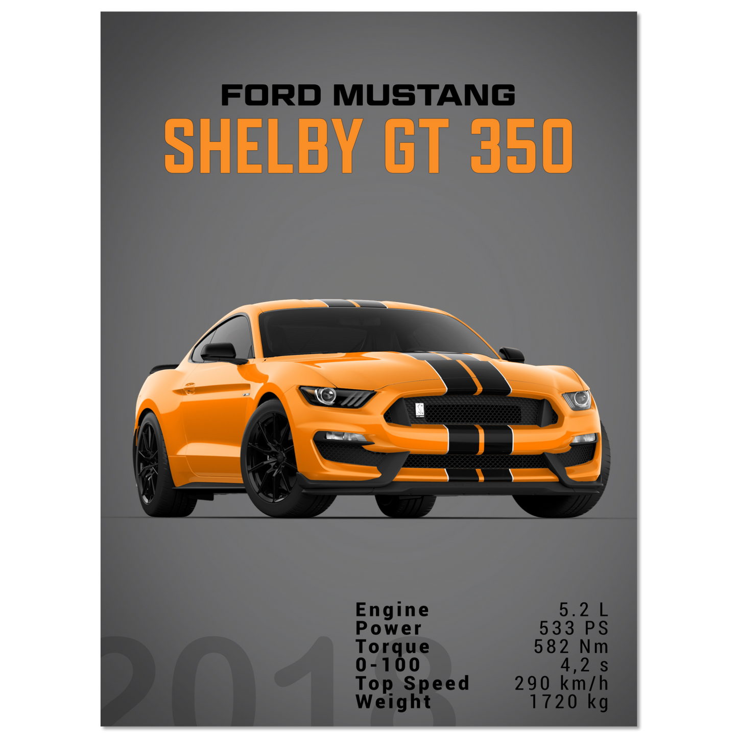 Ford Mustang 2018 Shelby GT350 S550 (MUSTANG27D)