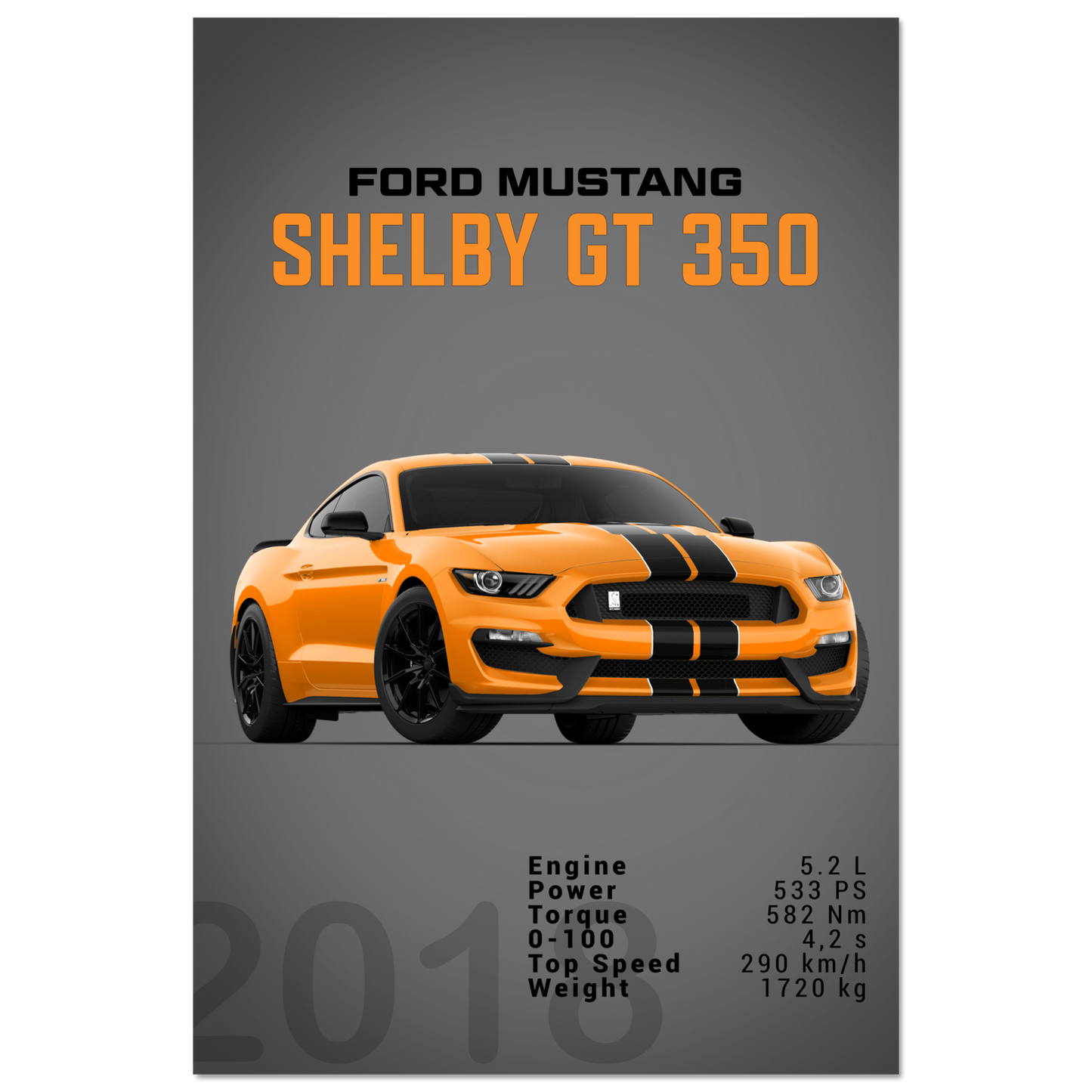 Ford Mustang 2018 Shelby GT350 S550 (MUSTANG27D)