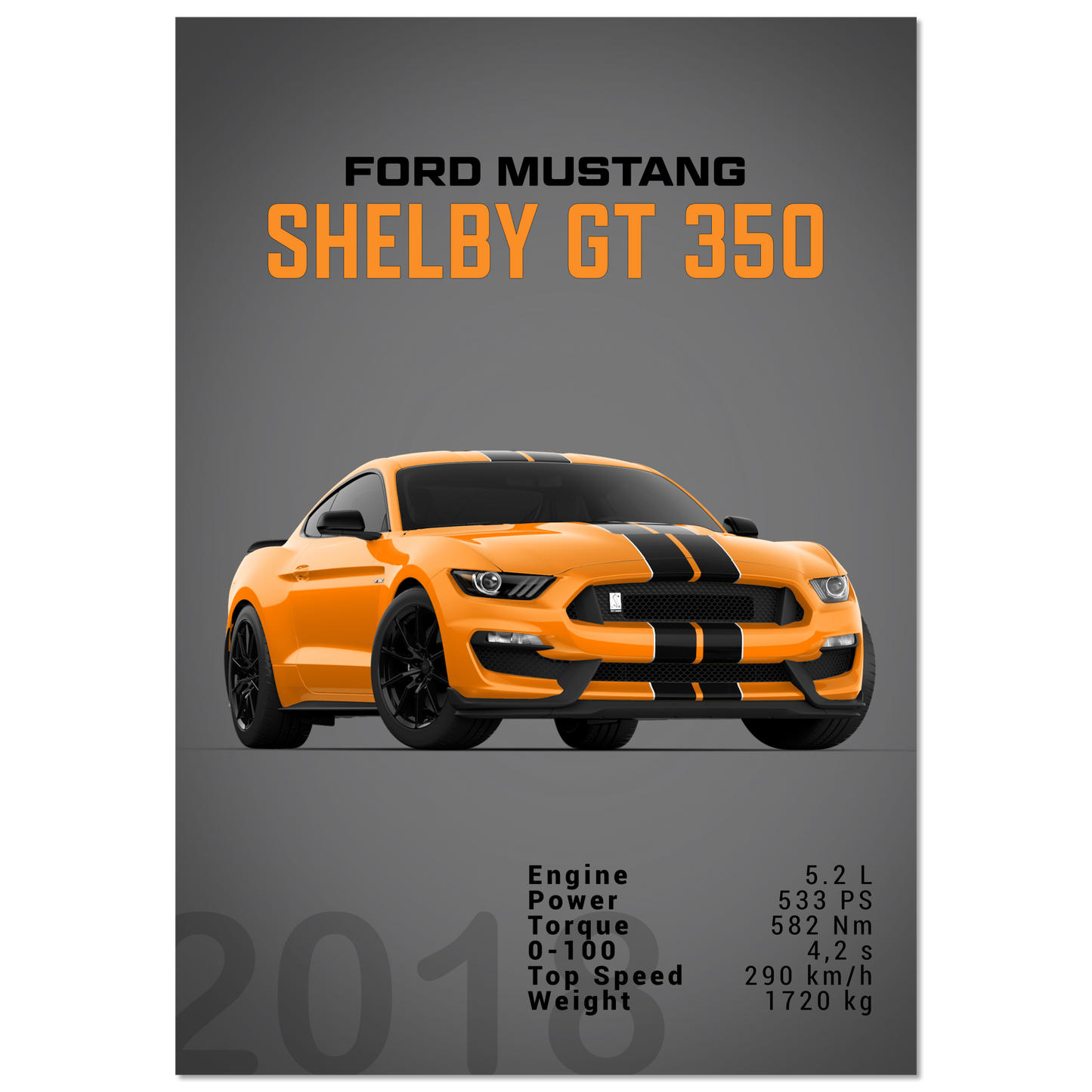 Ford Mustang 2018 Shelby GT350 S550 (MUSTANG27D)