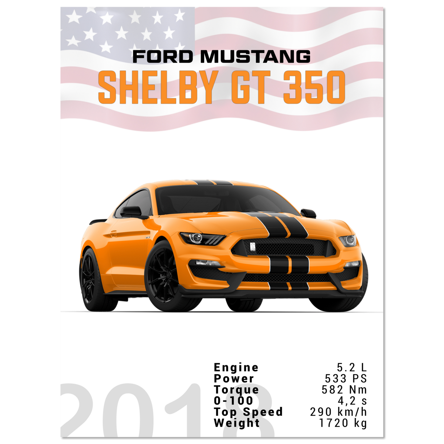 Ford Mustang 2018 Shelby GT350 S550 (MUSTANG27)