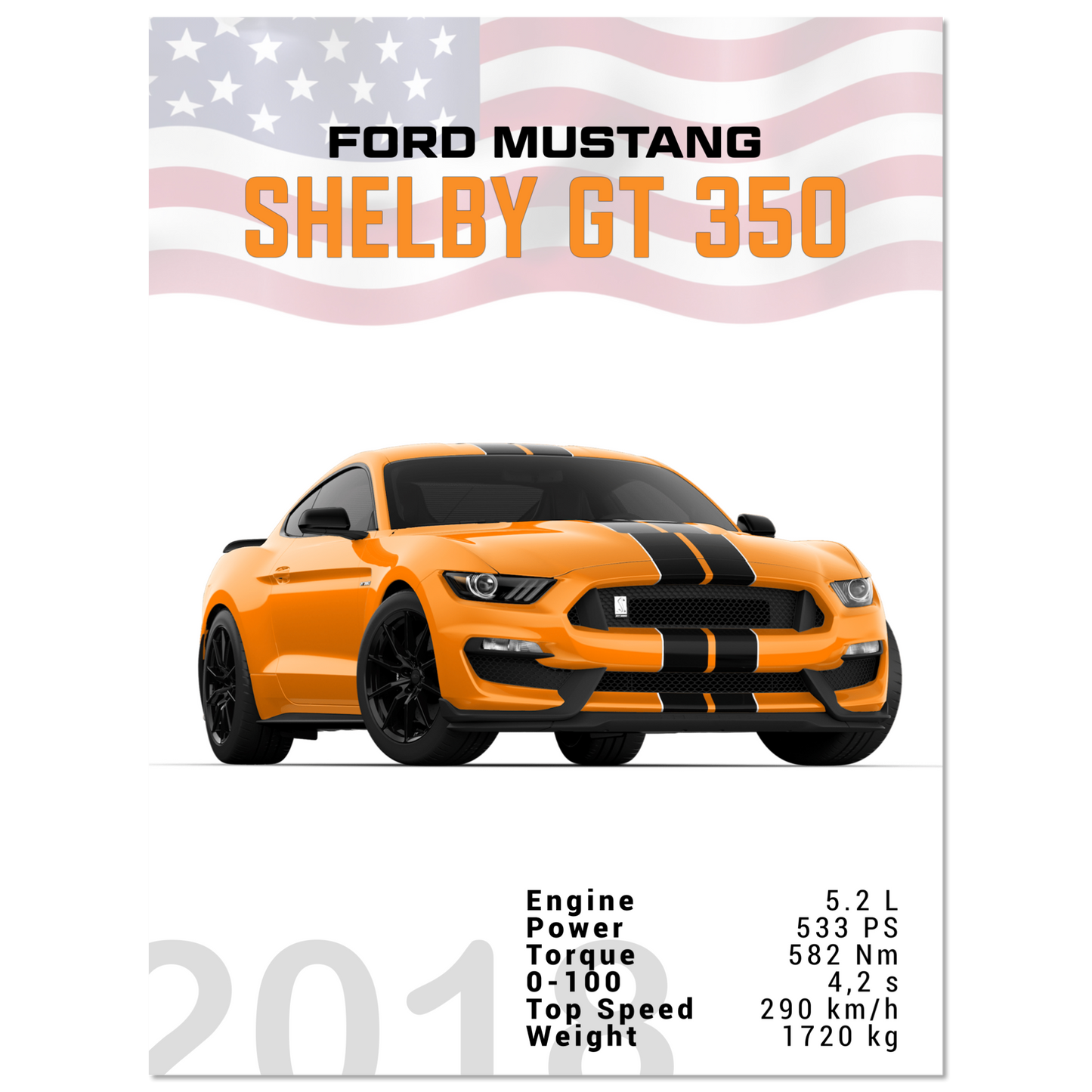 Ford Mustang 2018 Shelby GT350 S550 (MUSTANG27)