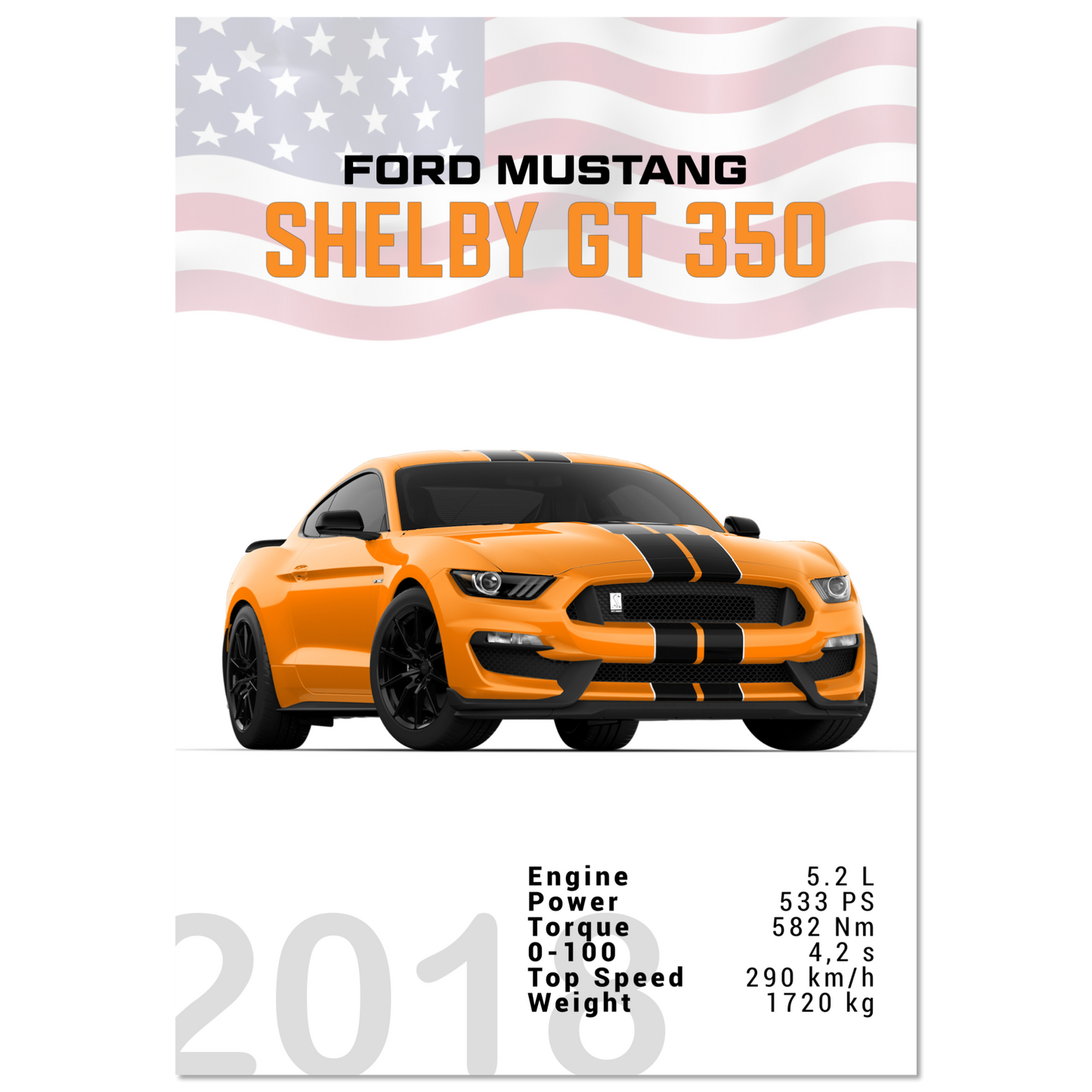 Ford Mustang 2018 Shelby GT350 S550 (MUSTANG27)