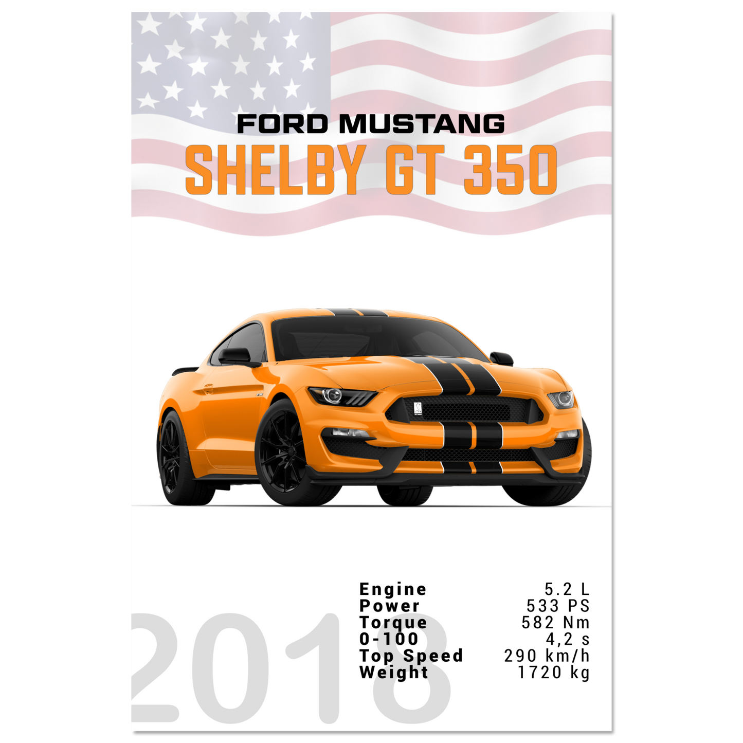 Ford Mustang 2018 Shelby GT350 S550 (MUSTANG27)