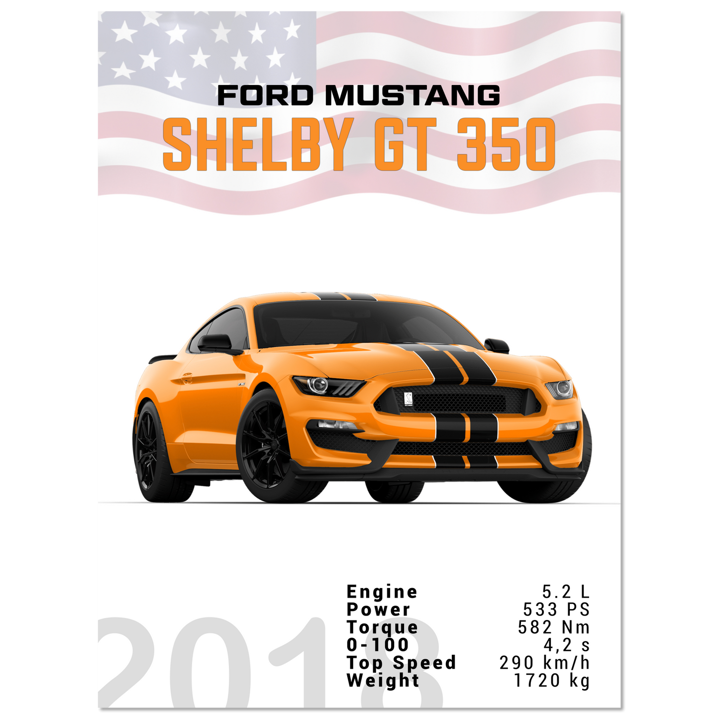 Ford Mustang 2018 Shelby GT350 S550 (MUSTANG27)