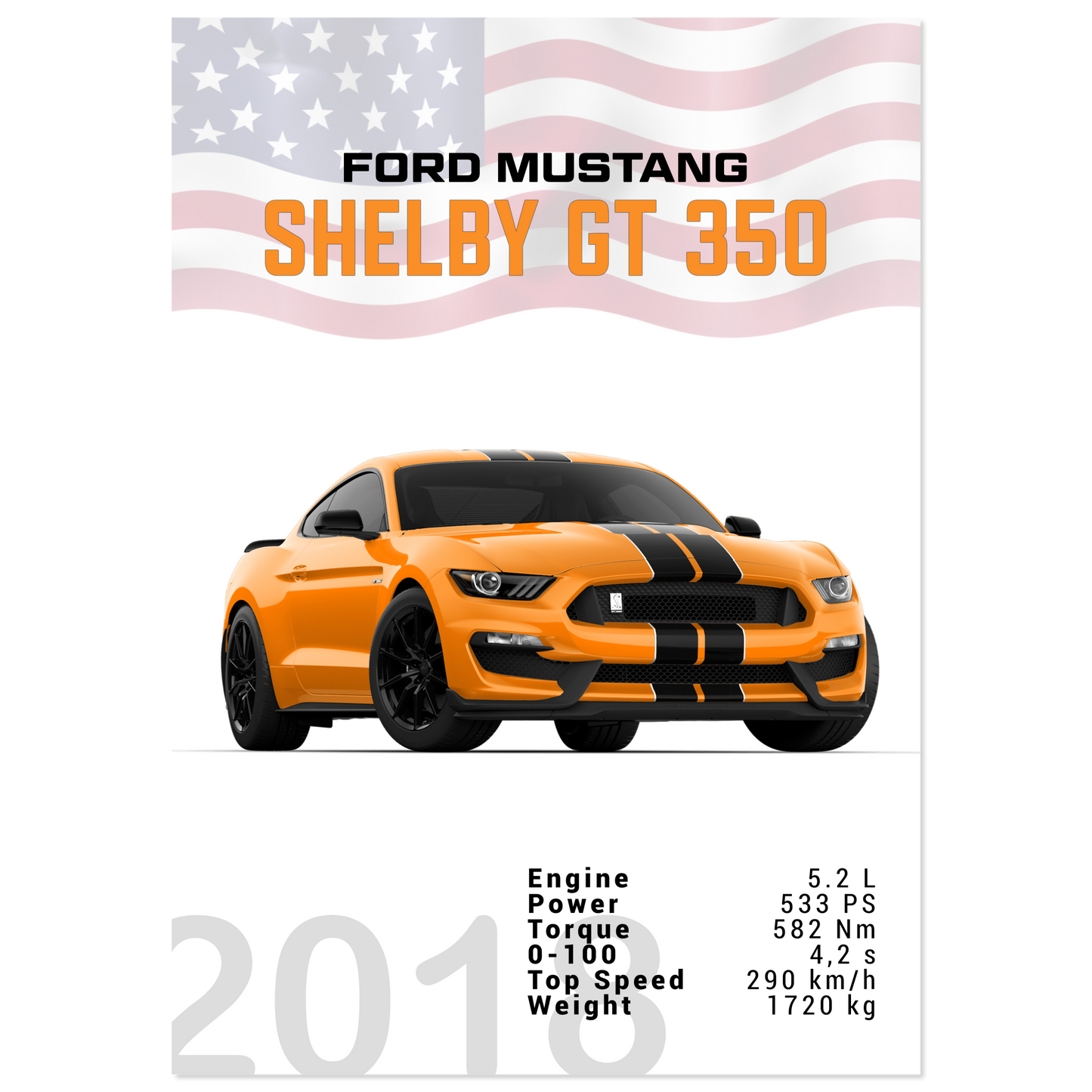 Ford Mustang 2018 Shelby GT350 S550 (MUSTANG27)