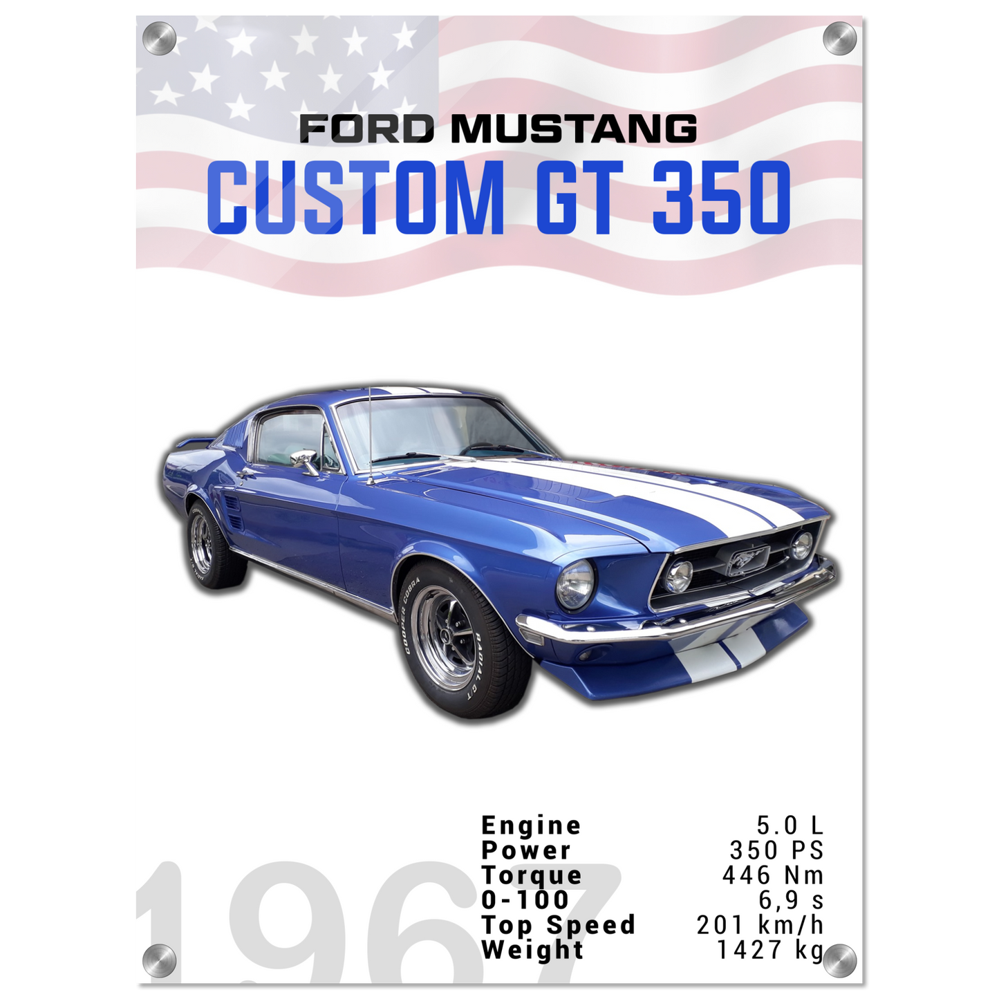 Ford Mustang 1967 Custom GT350 (MUSTANG02)