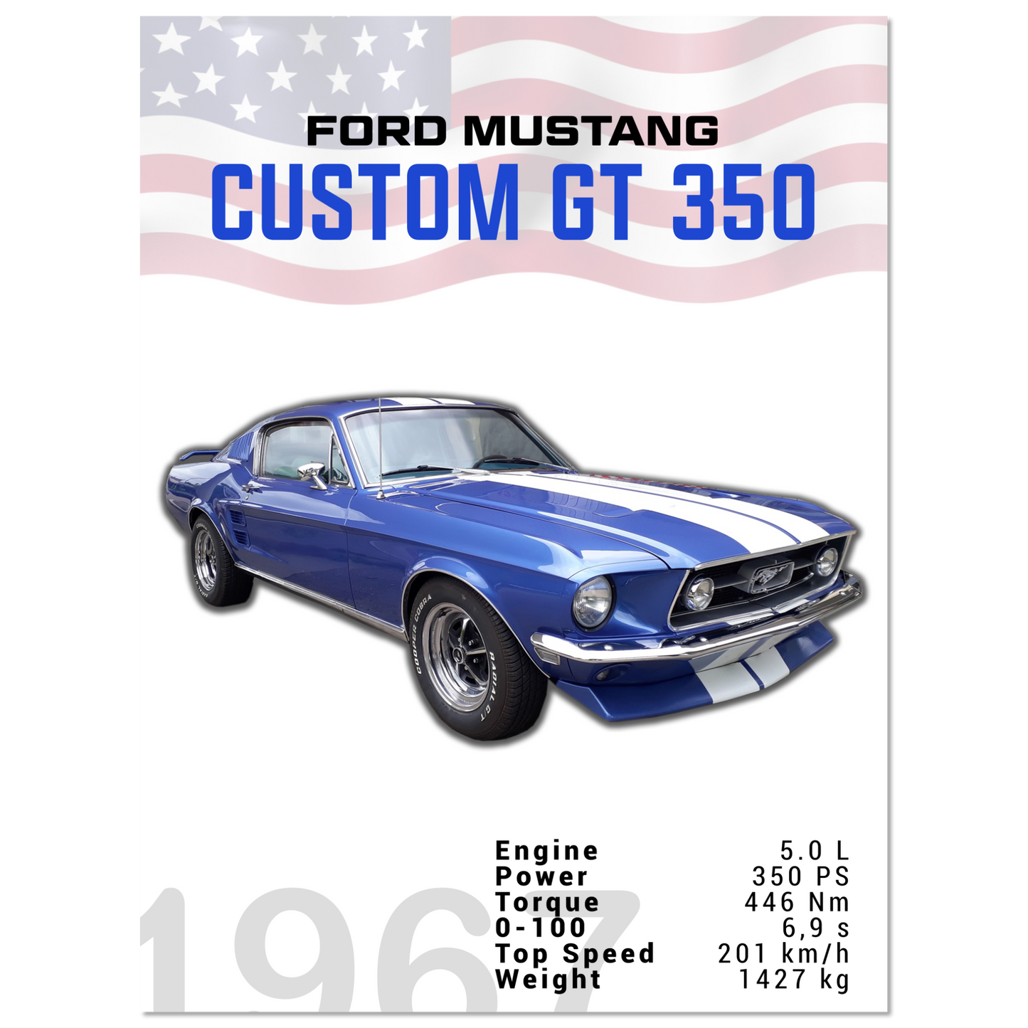 Ford Mustang 1967 Custom GT350 (MUSTANG02)