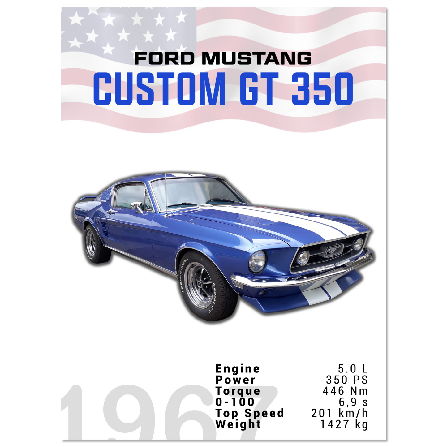 Ford Mustang 1967 Custom GT350 (MUSTANG02)