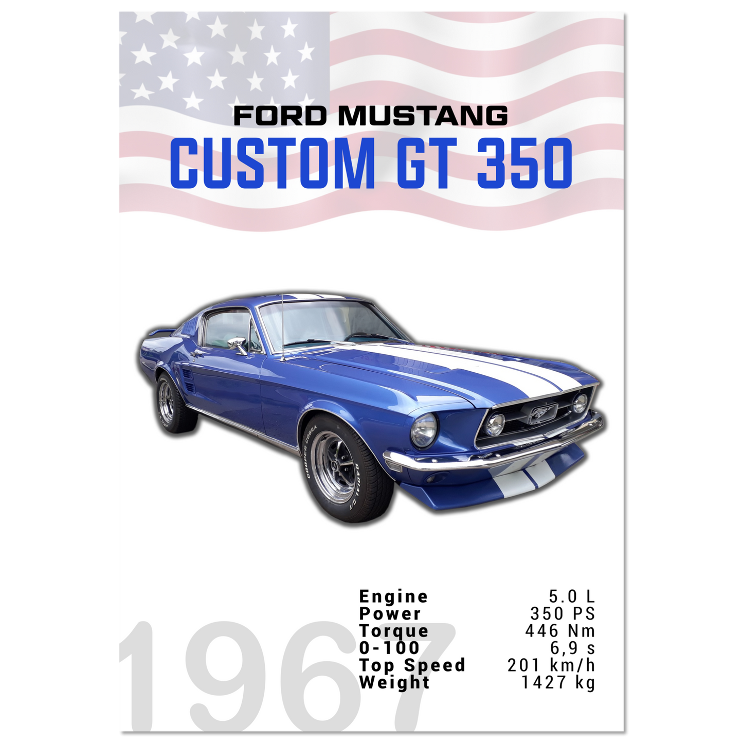Ford Mustang 1967 Custom GT350 (MUSTANG02)