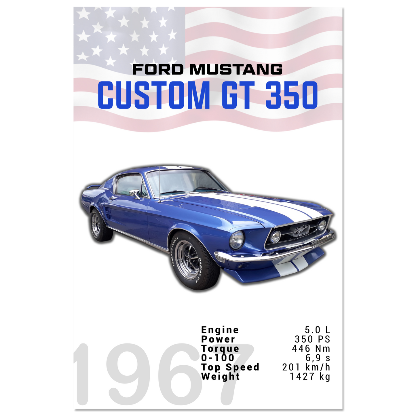 Ford Mustang 1967 Custom GT350 (MUSTANG02)