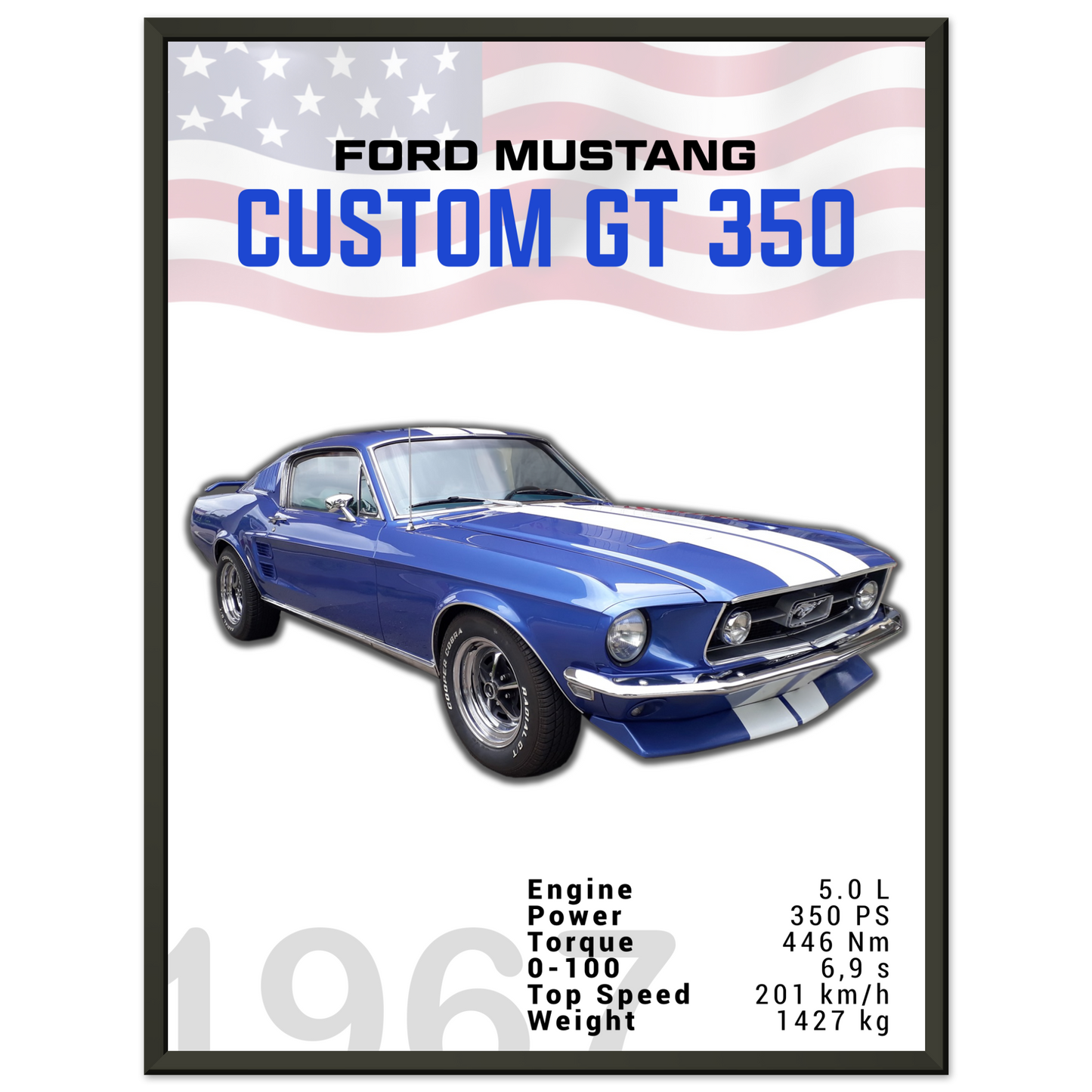 Ford Mustang 1967 Custom GT350 (MUSTANG02)