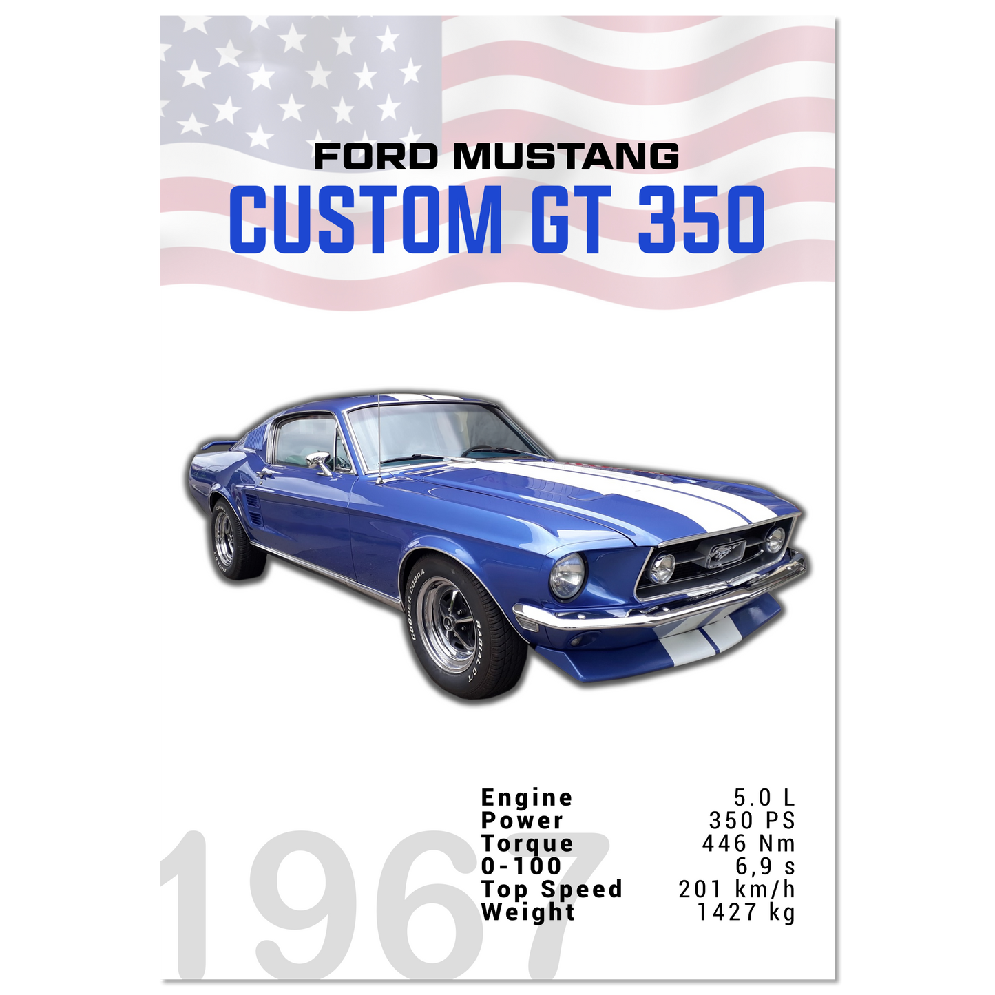 Ford Mustang 1967 Custom GT350 (MUSTANG02)
