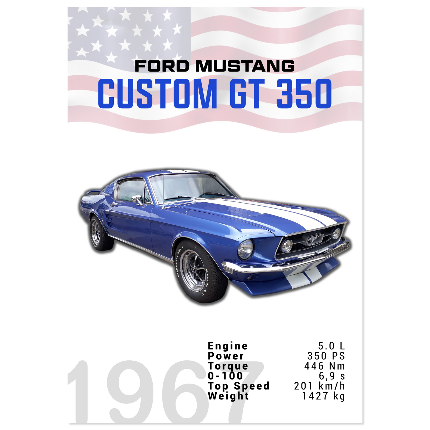Ford Mustang 1967 Custom GT350 (MUSTANG02)