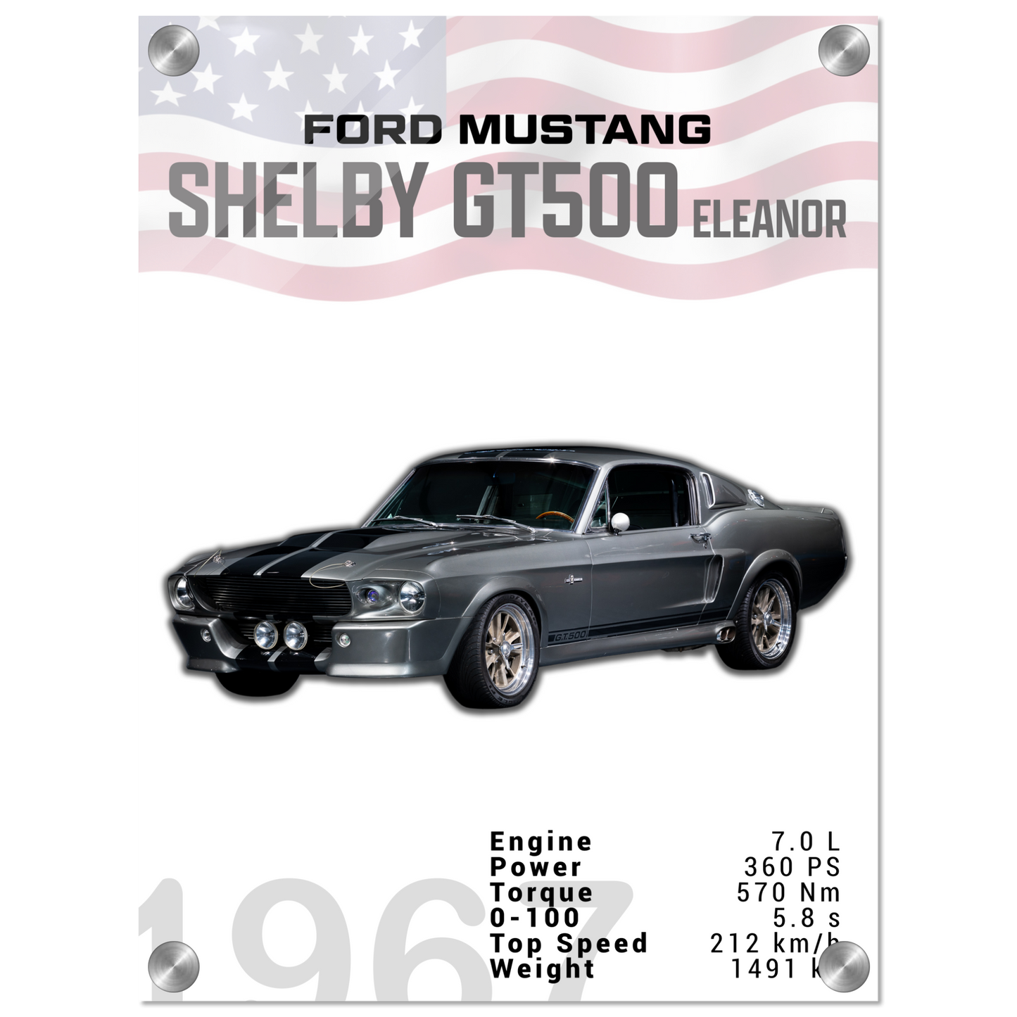 Ford Mustang 1967 Shelby GT500 Eleanor (MUSTANG01)