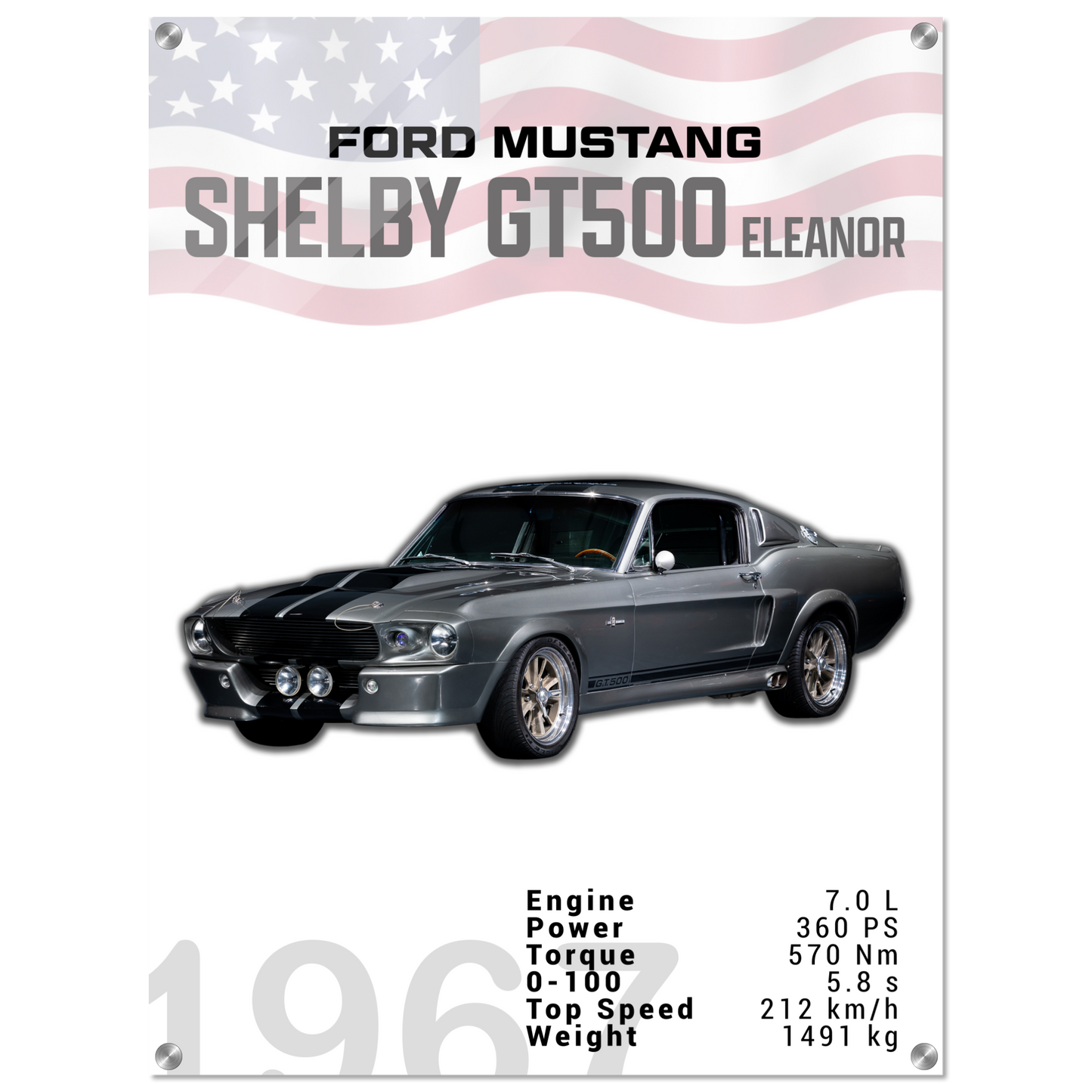 Ford Mustang 1967 Shelby GT500 Eleanor (MUSTANG01)