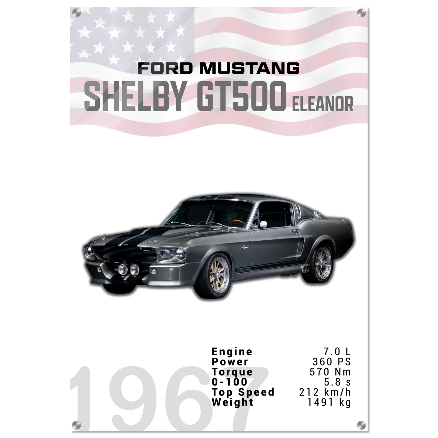 Ford Mustang 1967 Shelby GT500 Eleanor (MUSTANG01)