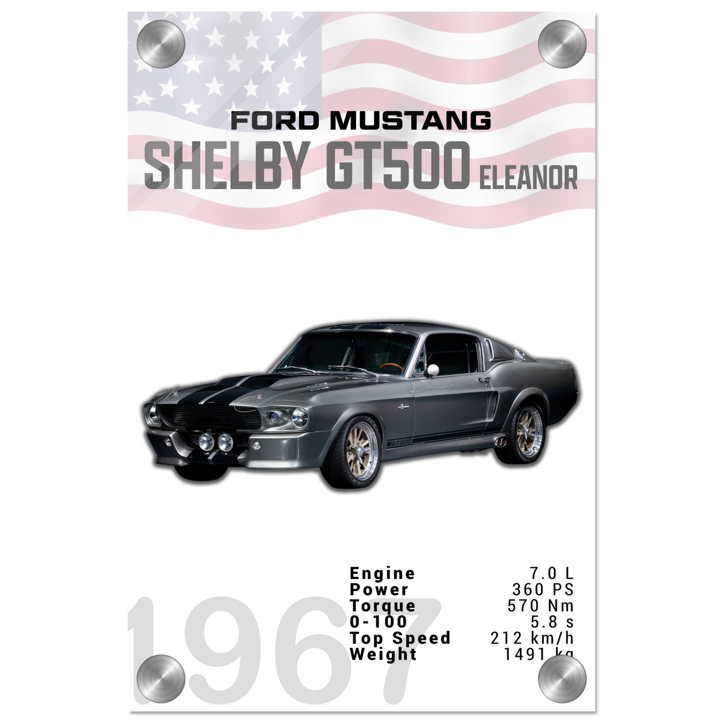 Ford Mustang 1967 Shelby GT500 Eleanor (MUSTANG01)