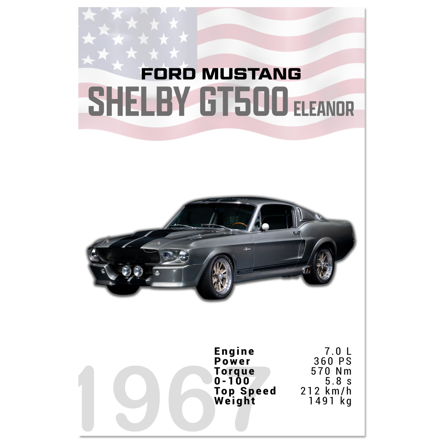 Ford Mustang 1967 Shelby GT500 Eleanor (MUSTANG01)