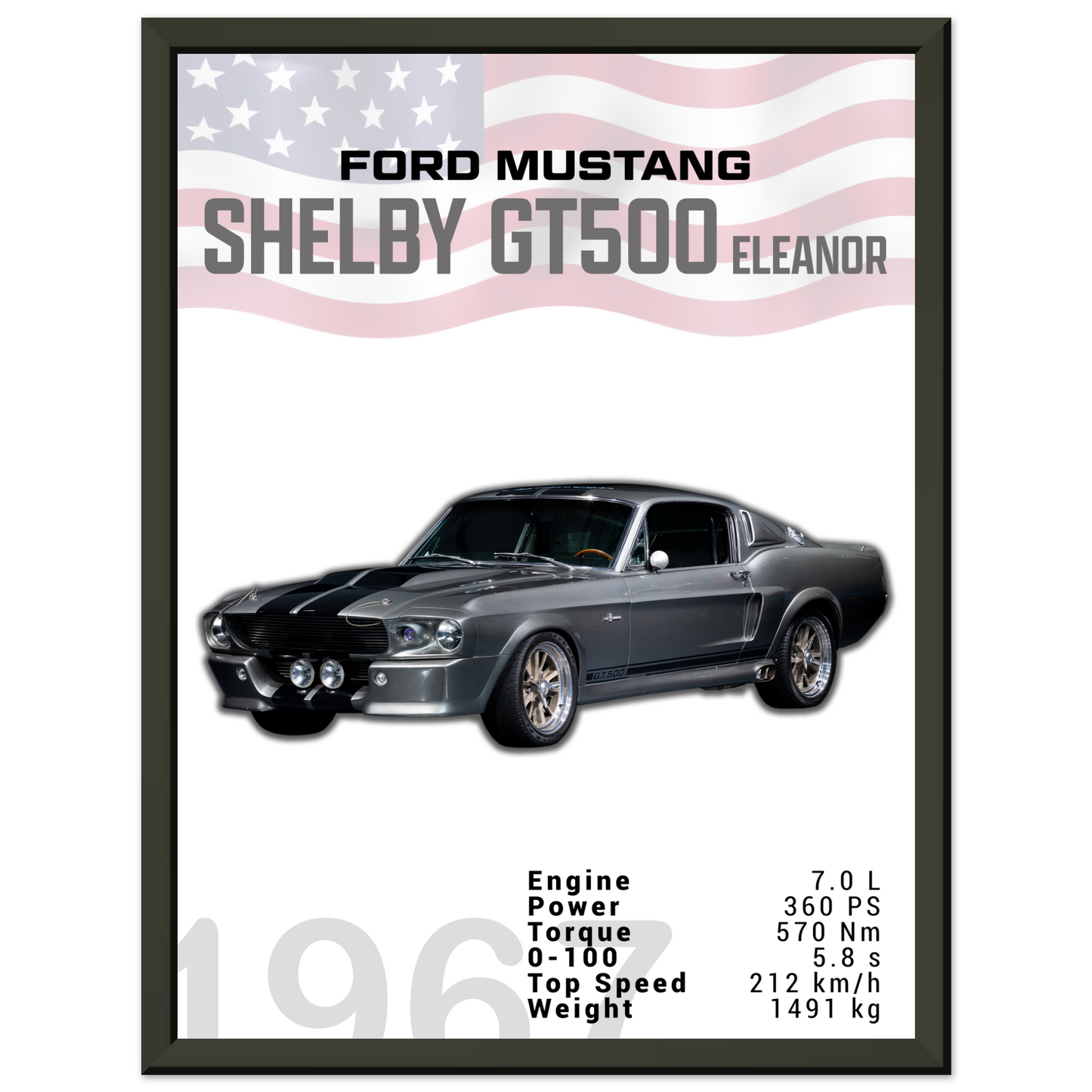 Ford Mustang 1967 Shelby GT500 Eleanor (MUSTANG01)