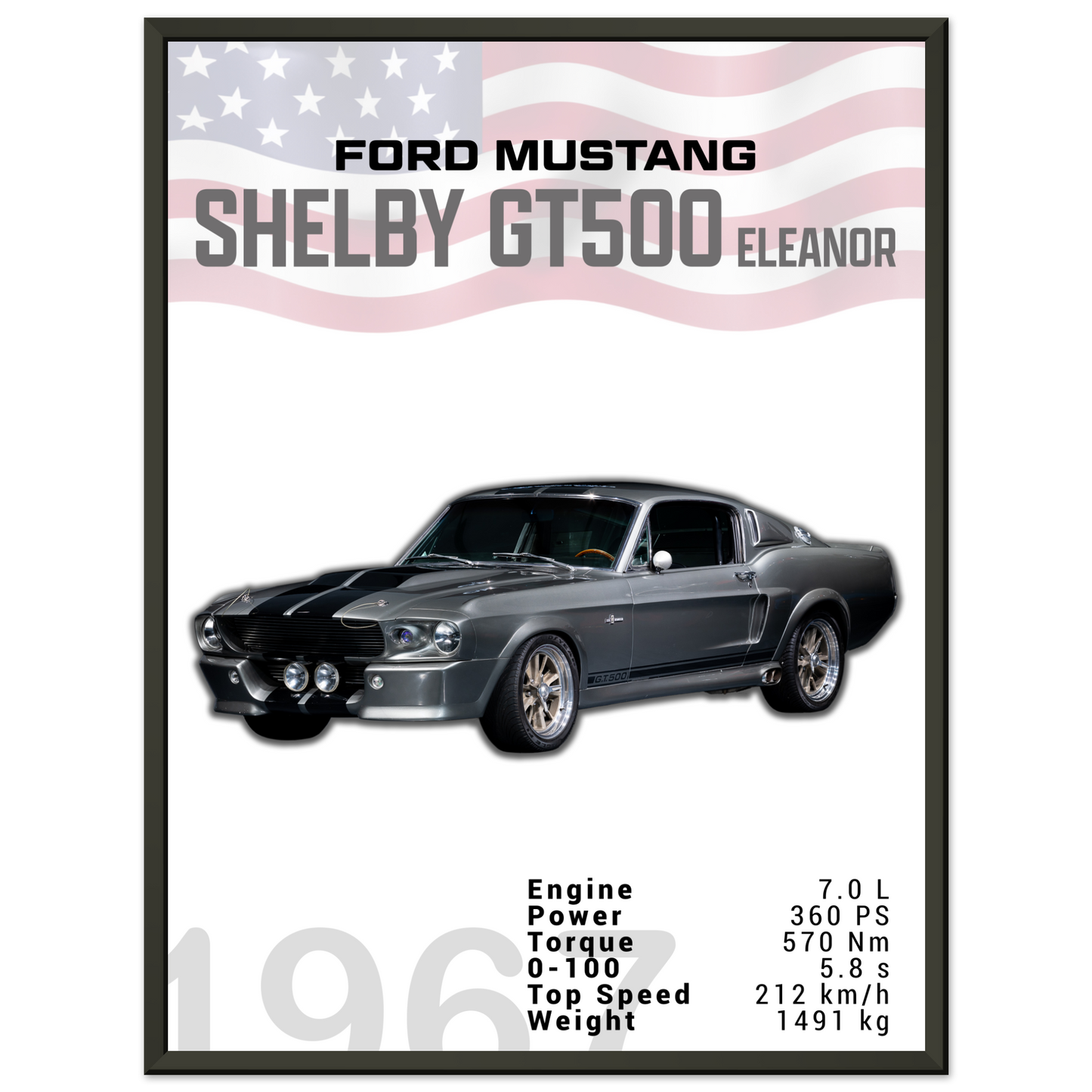 Ford Mustang 1967 Shelby GT500 Eleanor (MUSTANG01)