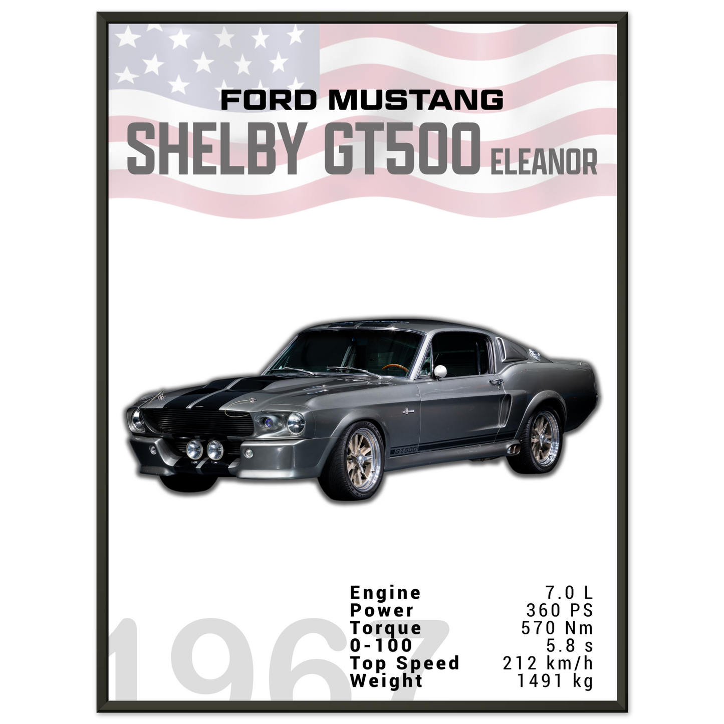 Ford Mustang 1967 Shelby GT500 Eleanor (MUSTANG01)