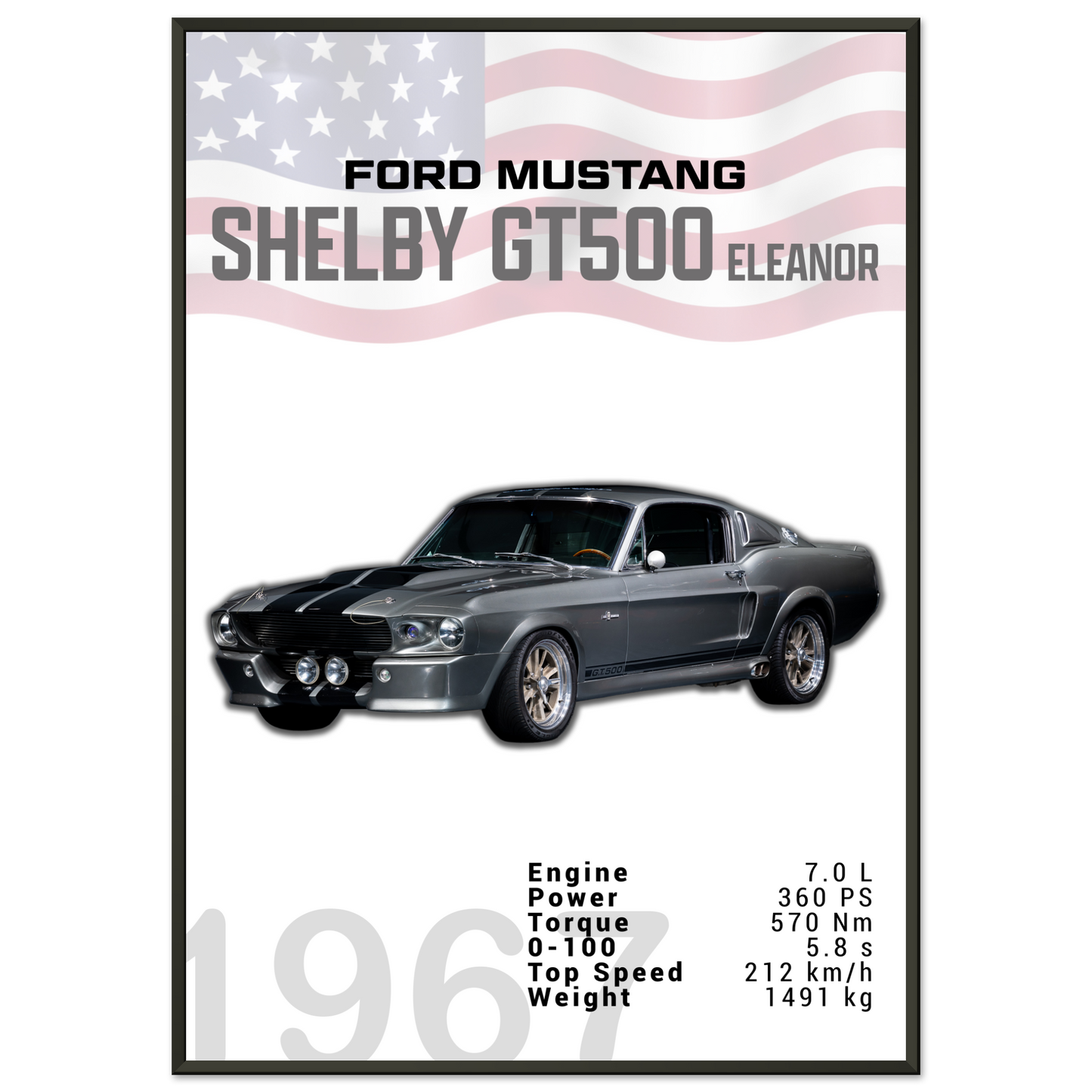 Ford Mustang 1967 Shelby GT500 Eleanor (MUSTANG01)