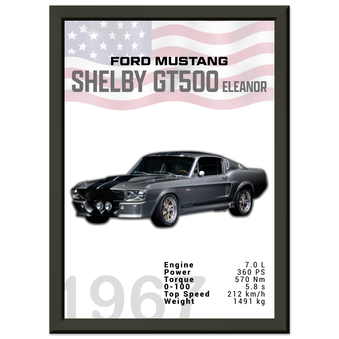 Ford Mustang 1967 Shelby GT500 Eleanor (MUSTANG01)