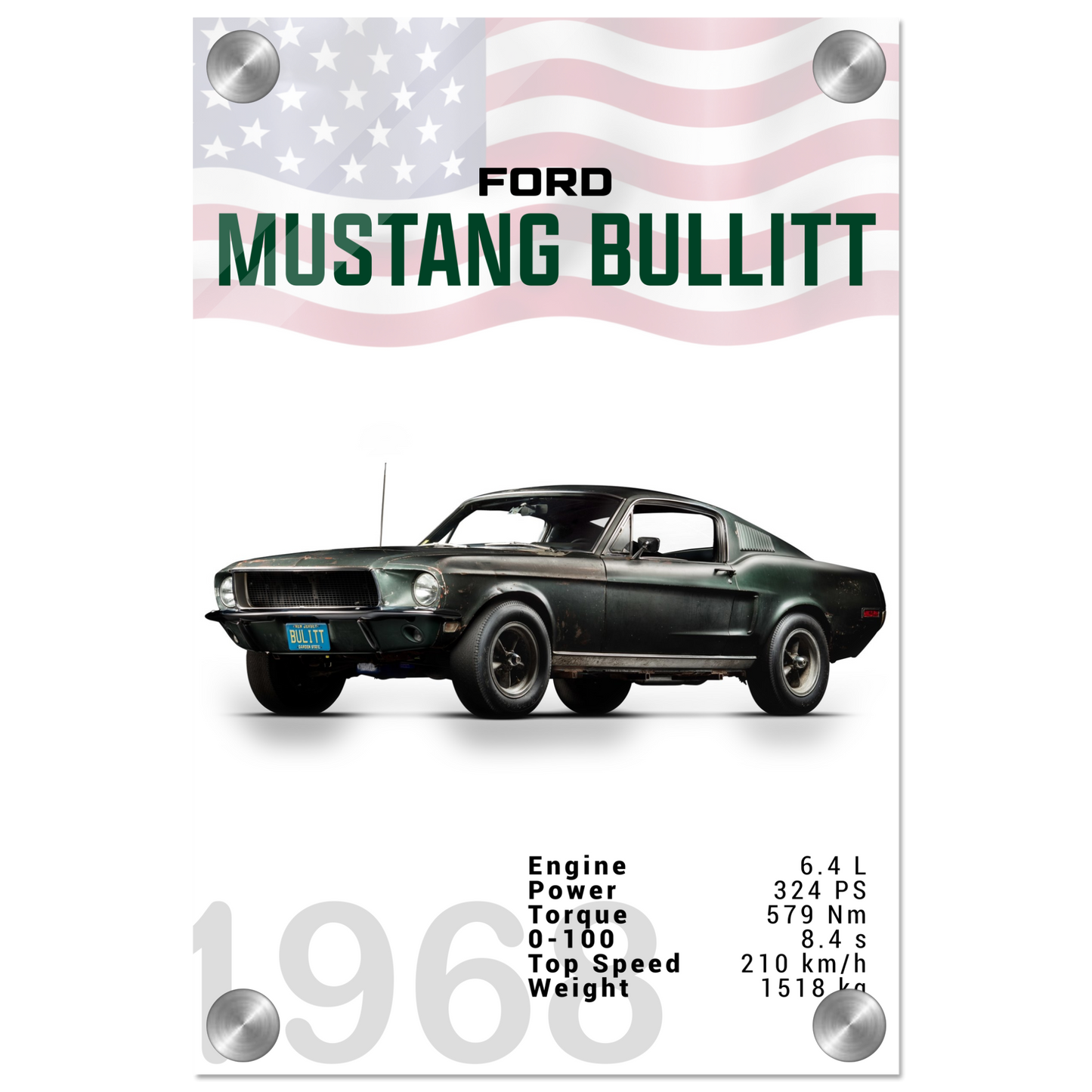 Ford Mustang 1968 Bullitt Fastback (MUSTANG12)
